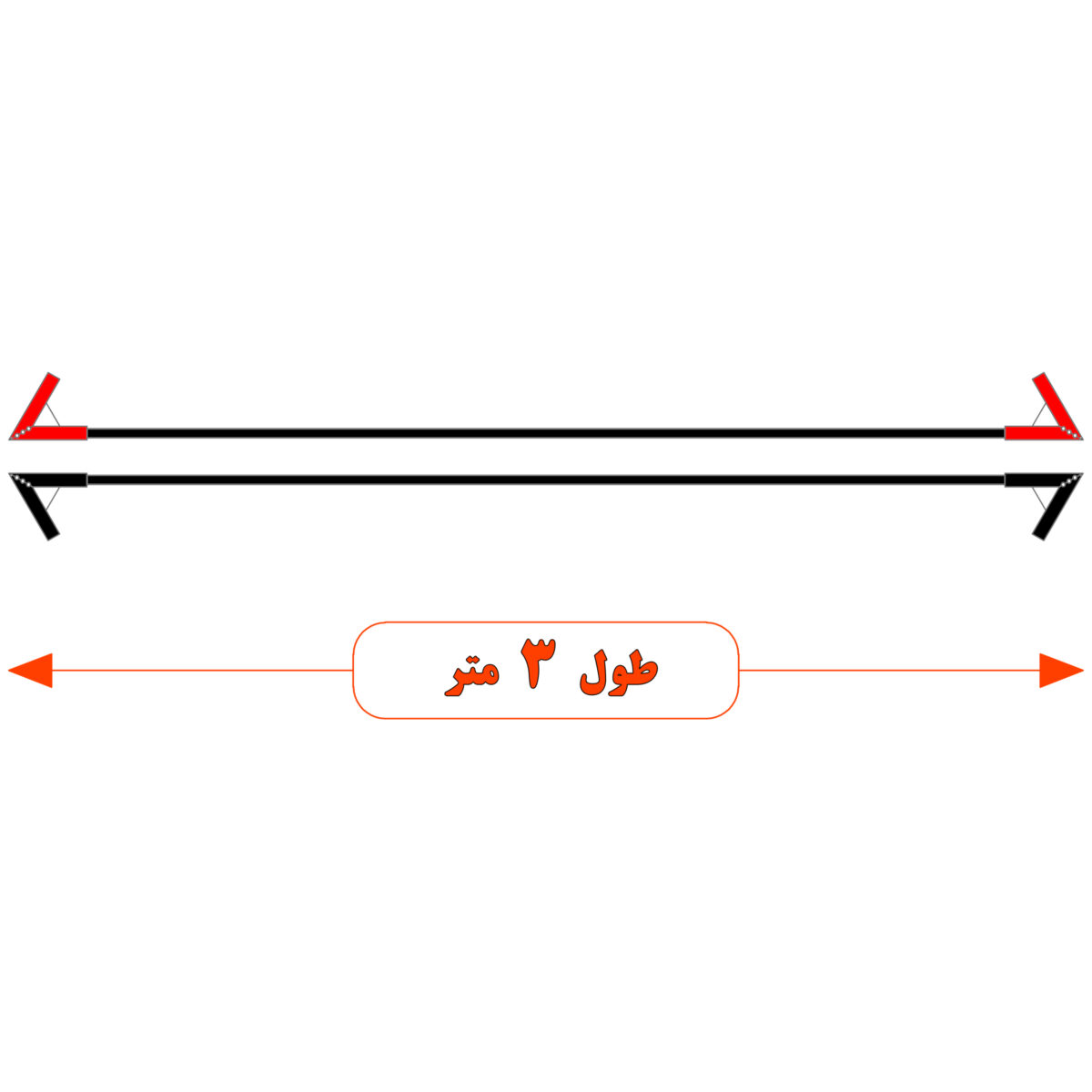 کابل اتصال باتری به باتری خودرو مدل Fast 950A-3m مجموعه 2 عددی